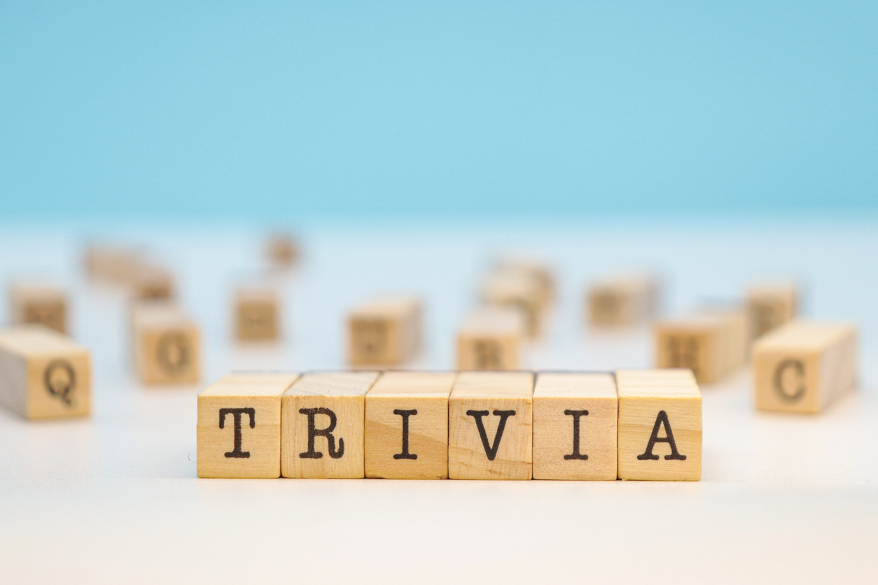 trivia word on wooden cubes