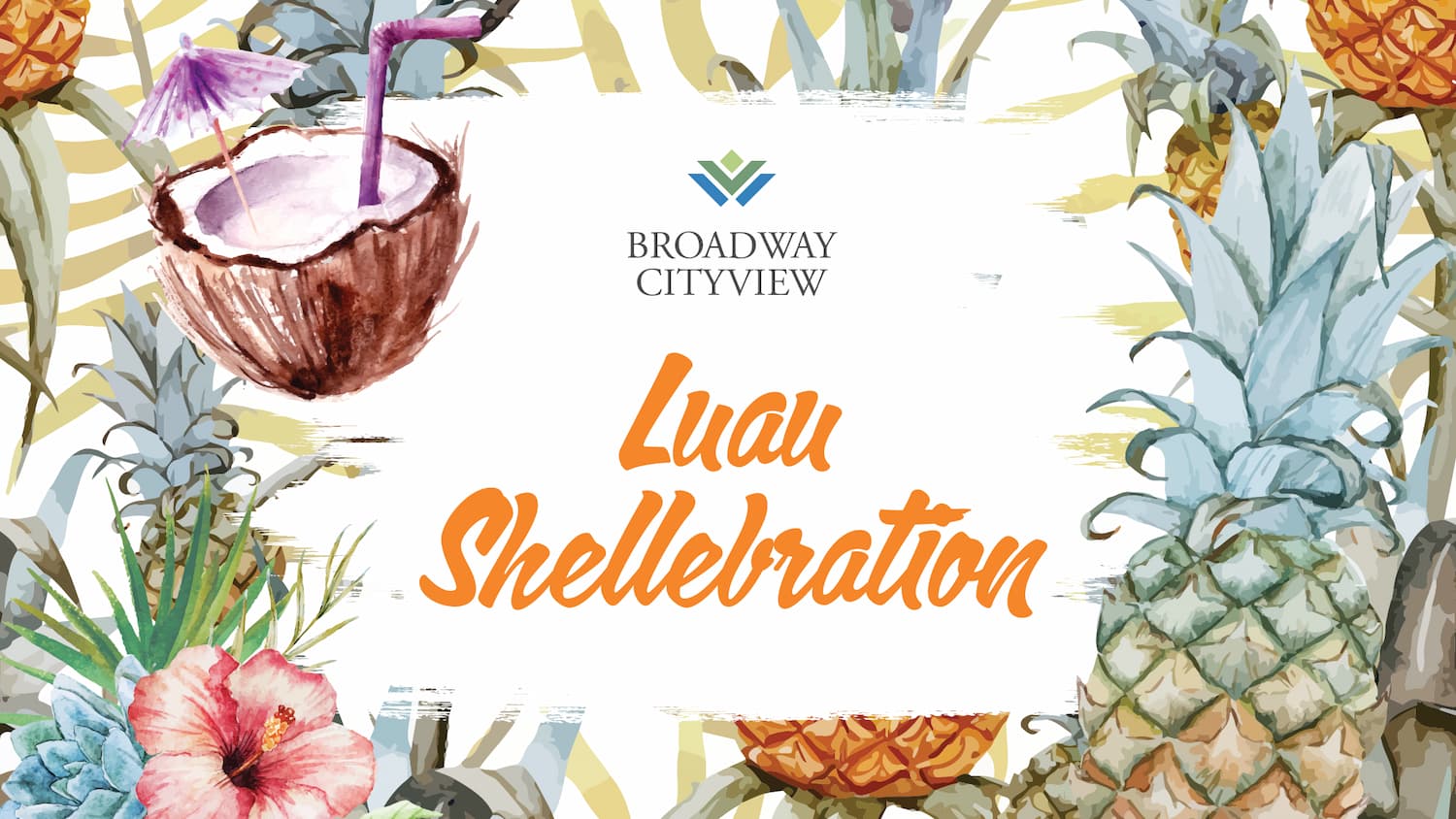 Luau Shellebration event flyer